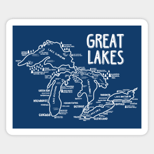 Great Lakes Map Sticker